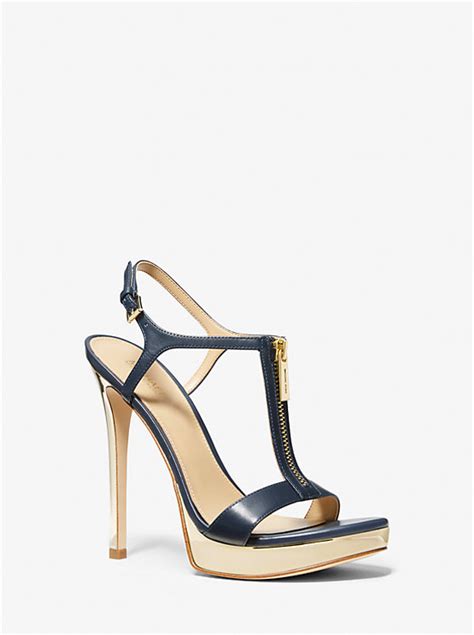 stiletto michael kors shoes women|Berkley Leather and Metallic Stiletto Sandal .